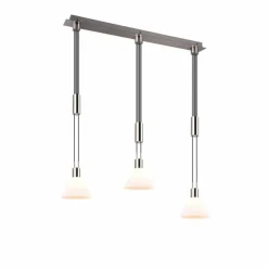 Luminaires Trio Suspension Trio STANLEY Nickel mat, 3 lumières