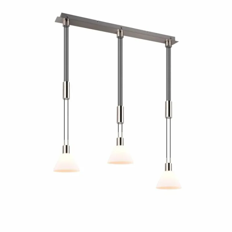 Luminaires Trio Suspension Trio STANLEY Nickel mat, 3 lumières