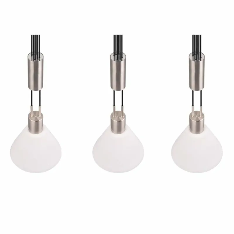 Luminaires Trio Suspension Trio STANLEY Nickel mat, 3 lumières