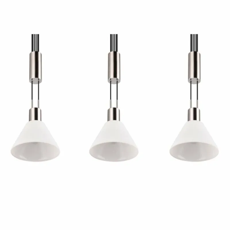 Luminaires Trio Suspension Trio STANLEY Nickel mat, 3 lumières
