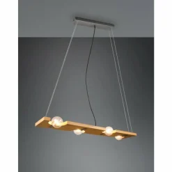 Lampes Vintages & Rétros-Luminaires Trio Suspension Trio Tailor Brun foncé, Écru, Nickel mat, 4 lumières