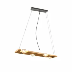 Lampes Vintages & Rétros-Luminaires Trio Suspension Trio Tailor Brun foncé, Écru, Nickel mat, 4 lumières