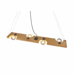 Lampes Vintages & Rétros-Luminaires Trio Suspension Trio Tailor Brun foncé, Écru, Nickel mat, 4 lumières