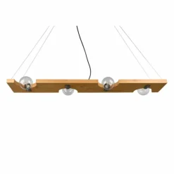 Lampes Vintages & Rétros-Luminaires Trio Suspension Trio Tailor Brun foncé, Écru, Nickel mat, 4 lumières
