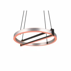 Luminaires Trio Suspension Trio Thompson LED Aluminium brossé, 1 lumière, Télécommandes, Changeur de couleurs