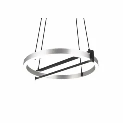 Luminaires Trio Suspension Trio Thompson LED Aluminium brossé, 1 lumière, Télécommandes, Changeur de couleurs