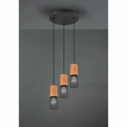 Lampes Vintages & Rétros-Luminaires Trio Suspension Trio Tosh Noir, 3 lumières