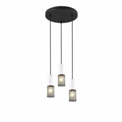 Luminaires Trio Suspension Trio TOSH Noir, 3 lumières* Suspensions