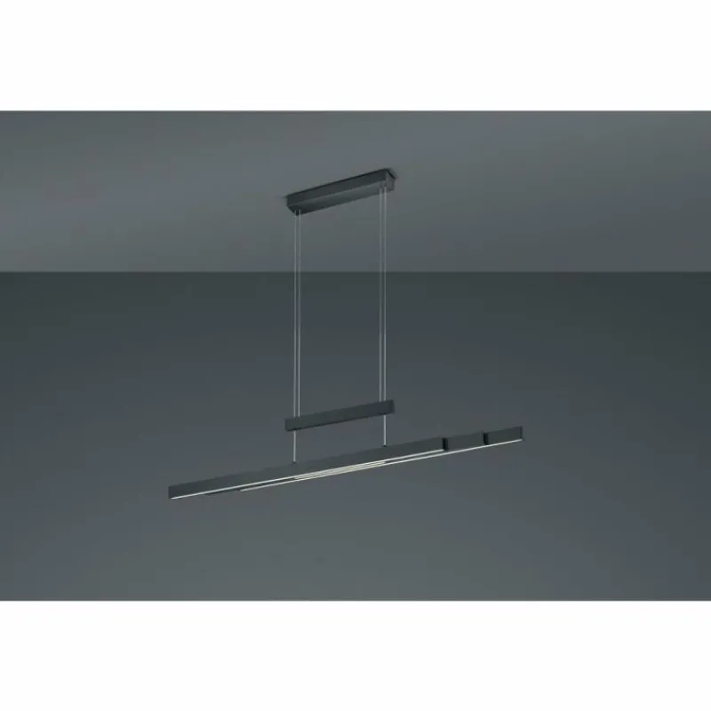 Luminaires Trio Suspension Trio Trajan LED Noir, 3 lumières* Éclairage Led
