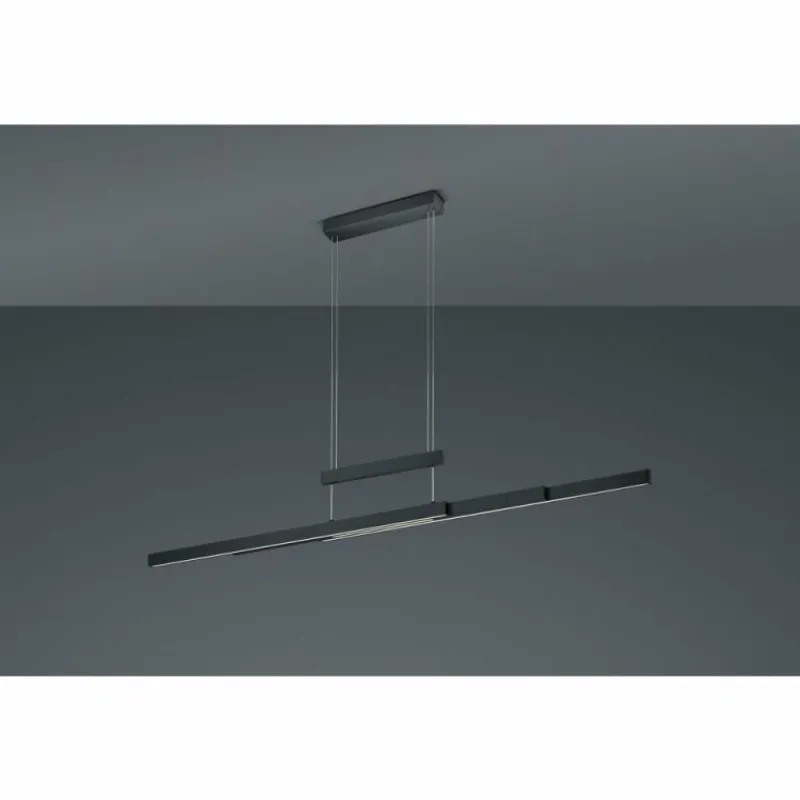 Luminaires Trio Suspension Trio Trajan LED Noir, 3 lumières* Éclairage Led