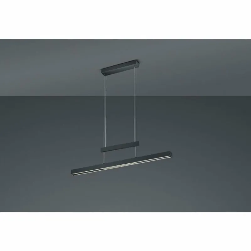 Luminaires Trio Suspension Trio Trajan LED Noir, 3 lumières* Éclairage Led