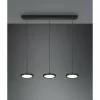 Luminaires Trio Suspension Trio Tray LED Noir, 3 lumières* Éclairage Led