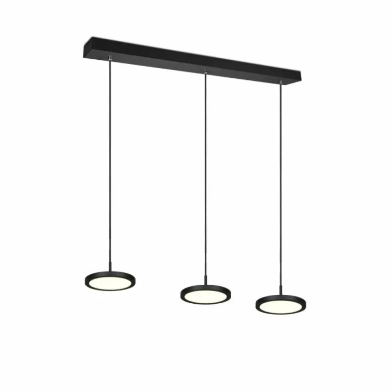 Luminaires Trio Suspension Trio Tray LED Noir, 3 lumières* Éclairage Led