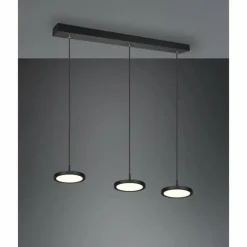 Luminaires Trio Suspension Trio Tray LED Noir, 3 lumières* Éclairage Led
