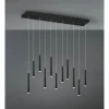 Luminaires Trio Suspension Trio Tubular LED Noir, 11 lumières* Éclairage Led