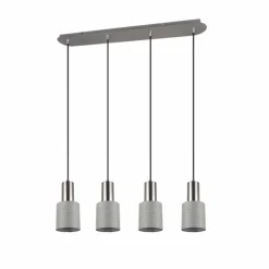 Lampes En Tissu-Luminaires Trio Suspension Trio Wailer LED Nickel mat, 4 lumières