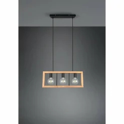 Lampes Vintages & Rétros-Luminaires Trio Suspension Trio-Leuchten Agra Noir, 3 lumières