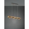 Lampes Vintages & Rétros-Luminaires Trio Suspension Trio-Leuchten Bell Brun foncé, Nickel mat, 4 lumières