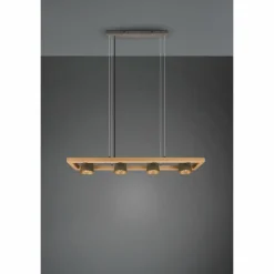 Lampes Vintages & Rétros-Luminaires Trio Suspension Trio-Leuchten Bell Brun foncé, Nickel mat, 4 lumières