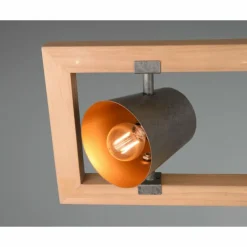 Lampes Vintages & Rétros-Luminaires Trio Suspension Trio-Leuchten Bell Brun foncé, Nickel mat, 4 lumières