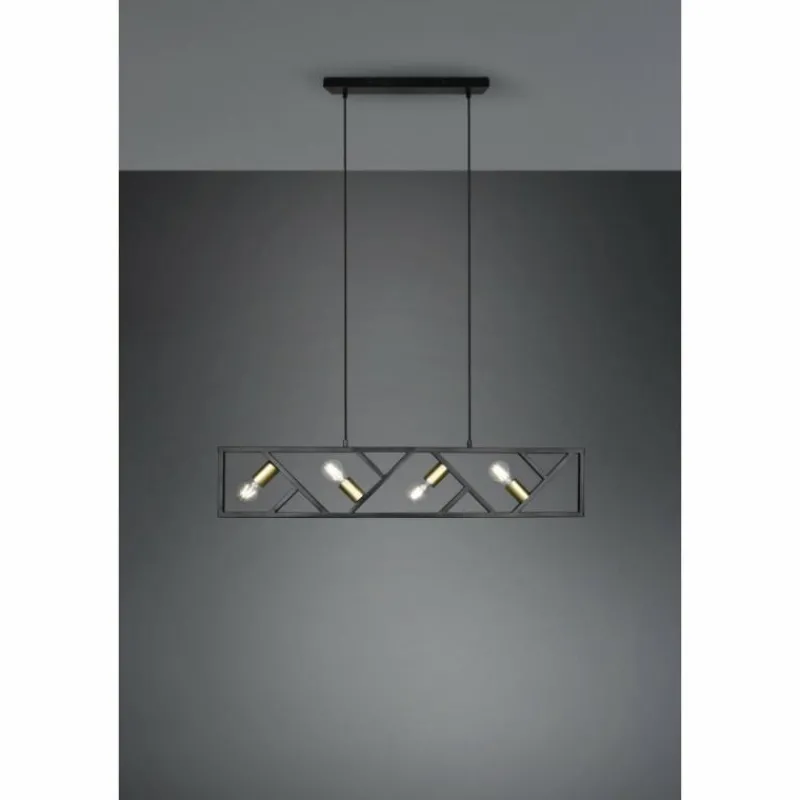 Luminaires Trio Suspension Trio-Leuchten Bela Noir, 4 lumières* Suspensions