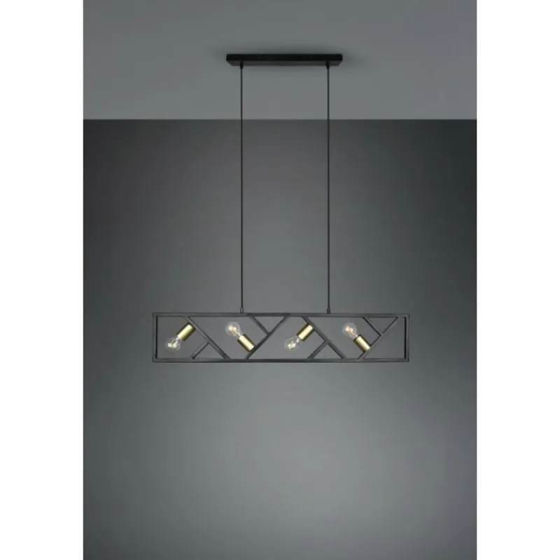 Luminaires Trio Suspension Trio-Leuchten Bela Noir, 4 lumières* Suspensions