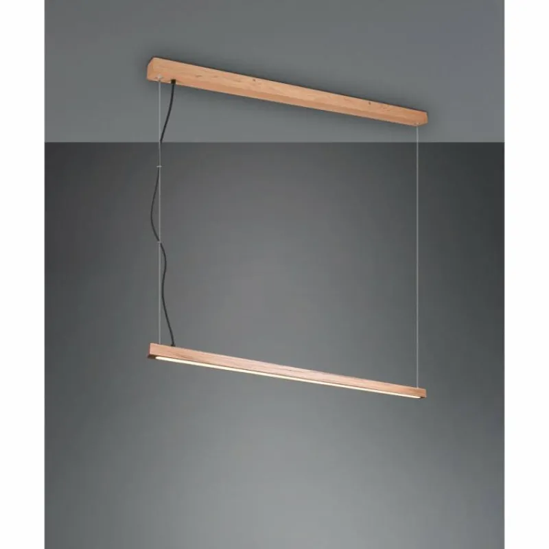 Lampes En Bois-Luminaires Trio Suspension Trio-Leuchten Bellari LED Brun, 1 lumière