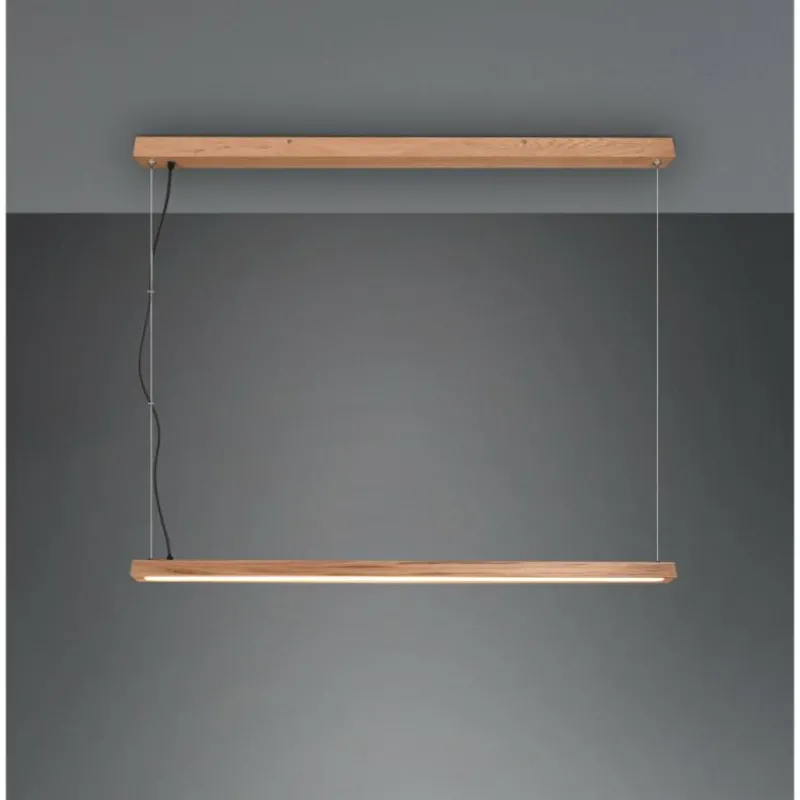 Lampes En Bois-Luminaires Trio Suspension Trio-Leuchten Bellari LED Brun, 1 lumière