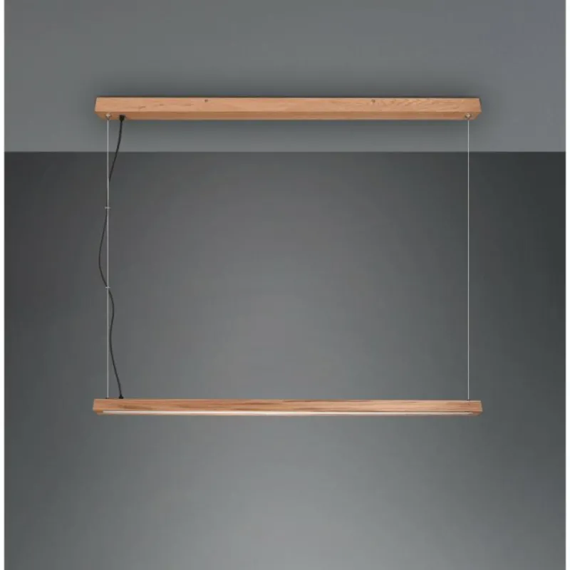 Lampes En Bois-Luminaires Trio Suspension Trio-Leuchten Bellari LED Brun, 1 lumière