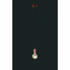 Lampes Vintages & Rétros-Luminaires Trio Suspension Trio-Leuchten Cord Cuivre, 1 lumière