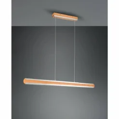 Lampes En Bois-Luminaires Trio Suspension Trio-Leuchten Deacon LED Brun, 1 lumière