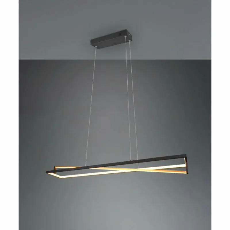 Luminaires Trio Suspension Trio-Leuchten Edge LED Noir, 1 lumière* Éclairage Led