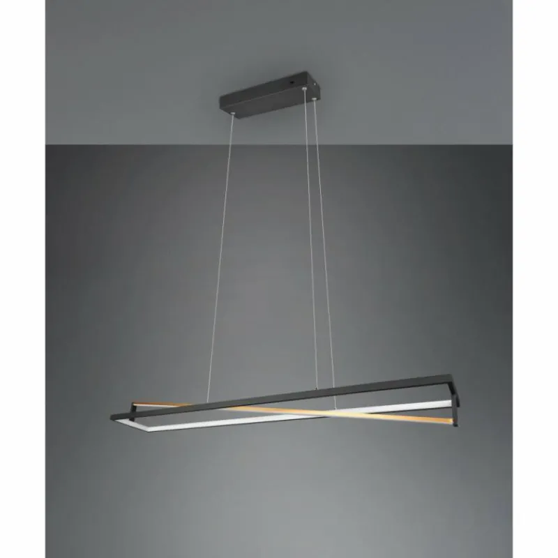 Luminaires Trio Suspension Trio-Leuchten Edge LED Noir, 1 lumière* Éclairage Led