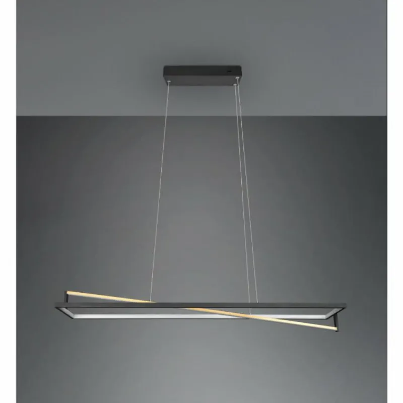 Luminaires Trio Suspension Trio-Leuchten Edge LED Noir, 1 lumière* Éclairage Led