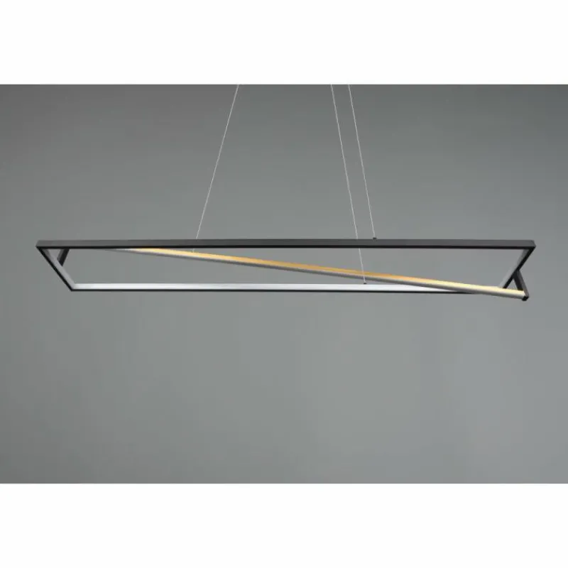 Luminaires Trio Suspension Trio-Leuchten Edge LED Noir, 1 lumière* Éclairage Led