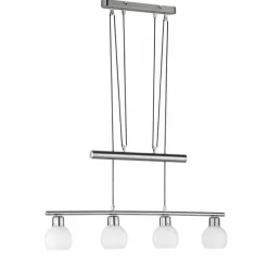 Luminaires Trio Suspension Trio-Leuchten Freddy LED Nickel mat, 4 lumières