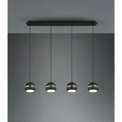 Luminaires Trio Suspension Trio-Leuchten Fletcher Noir, 4 lumières* Suspensions