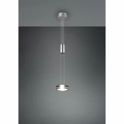 Luminaires Trio Suspension Trio-Leuchten Franklin LED Nickel mat, 1 lumière* Éclairage Led