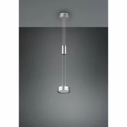 Luminaires Trio Suspension Trio-Leuchten Franklin LED Nickel mat, 1 lumière* Éclairage Led