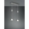 Luminaires Trio Suspension Trio-Leuchten Franklin LED Nickel mat, 2 lumières* Éclairage Led