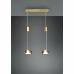 Luminaires Trio Suspension Trio-Leuchten Franklin LED Laiton, 2 lumières* Éclairage Led