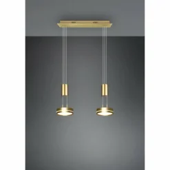Luminaires Trio Suspension Trio-Leuchten Franklin LED Laiton, 2 lumières* Éclairage Led