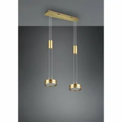 Luminaires Trio Suspension Trio-Leuchten Franklin LED Laiton, 2 lumières* Éclairage Led