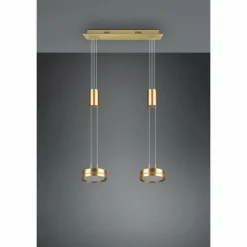 Luminaires Trio Suspension Trio-Leuchten Franklin LED Laiton, 2 lumières* Éclairage Led