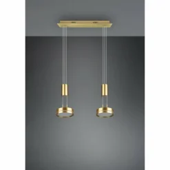Luminaires Trio Suspension Trio-Leuchten Franklin LED Laiton, 2 lumières* Éclairage Led