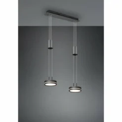 Luminaires Trio Suspension Trio-Leuchten Franklin LED Anthracite, 2 lumières* Éclairage Led