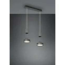 Luminaires Trio Suspension Trio-Leuchten Franklin LED Anthracite, 2 lumières* Éclairage Led