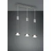 Luminaires Trio Suspension Trio-Leuchten Franklin LED Nickel mat, 3 lumières* Éclairage Led
