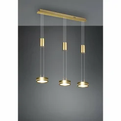 Luminaires Trio Suspension Trio-Leuchten Franklin LED Laiton, 3 lumières* Éclairage Led