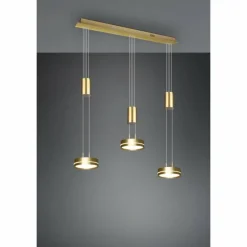 Luminaires Trio Suspension Trio-Leuchten Franklin LED Laiton, 3 lumières* Éclairage Led